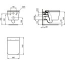 IDEAL STANDARD T368601 Wandtiefspül-WC Blend Cube...