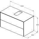 IDEAL STANDARD T3942Y2 WT-Unterschrank Conca, 2 Ausz&uuml;ge,