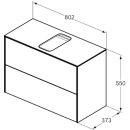 IDEAL STANDARD T3947Y1 WT-Unterschrank Conca, 2 Ausz&uuml;ge,