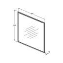 IDEAL STANDARD T3968BH Spiegel Conca, eckig, 1200x38x1200mm