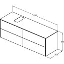 IDEAL STANDARD T3989Y1 WT-Unterschrank Conca, 4 Ausz&uuml;ge,