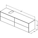 IDEAL STANDARD T3992Y3 WT-Unterschrank Conca, 4 Ausz&uuml;ge,