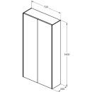 IDEAL STANDARD T4107Y2 Halbhochschrank Conca, 2 Fl&uuml;gelt&uuml;ren,