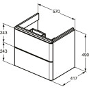 IDEAL STANDARD T4300WG WT-Unterschrank Adapto, 2 Ausz.,