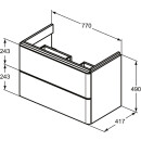 IDEAL STANDARD T4301WG WT-Unterschrank Adapto, 2 Ausz.,