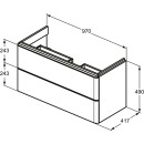 IDEAL STANDARD T4302WG WT-Unterschrank Adapto, 2 Ausz.,