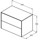 IDEAL STANDARD T4322Y2 WT-Unterschrank Conca, 2 Ausz&uuml;ge,