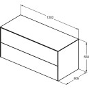 IDEAL STANDARD T4324Y1 WT-Unterschrank Conca, 2 Ausz&uuml;ge,