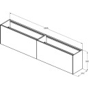 IDEAL STANDARD T4339Y1 WT-Unterschrank Conca, 2 Ausz&uuml;ge,