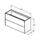 IDEAL STANDARD T4353Y2 WT-Unterschrank Conca, 2 Ausz&uuml;ge,