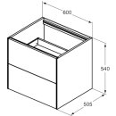 IDEAL STANDARD T4355Y1 WT-Unterschrank Conca, 2 Ausz&uuml;ge,