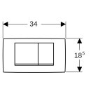 Geberit 115899JQ1 Twinline30 BetPl., f&uuml;r 2-Mengen-Sp.