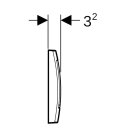 Geberit 115899JQ1 Twinline30 BetPl., f&uuml;r 2-Mengen-Sp.