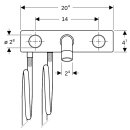 Geberit 116464211 ONE WT-Arm. rundes Des. W.-Mont. 2Gr.