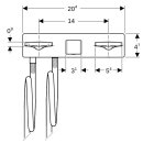 Geberit 116465211 ONE WT-Arm. eck. Des. W.-Mont. 2Gr.