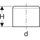 Geberit 16102 Kappe f&uuml;r Rohrende PE transparent d15