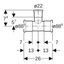Geberit 21236 Mapress C-Stahl T-St&uuml;ck reduziert