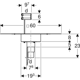 Geberit 359361001 Pluvia Dachdurchführung m.Brandschutz