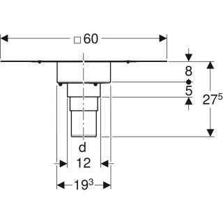 Geberit 359362001 Pluvia Dachdurchführung m.Brandschutz