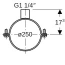 Geberit 371841001 Rohrschelle mit Gewindemuffe G1 1/4