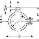 Geberit 601858261 Rohrschelle ged&auml;mmt mit Gewindemuffe