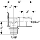 Geberit 602299001 Anschlusswinkel 90Gr mit AG MF