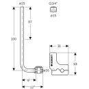 Geberit 619410221 FlowFit Metallrohr-Anschlussbogen