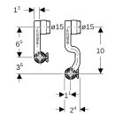 Geberit 619450221 FlowFit Set Anschluss-Endst&uuml;ck, links