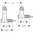 Geberit 619460221 FlowFit Set Anschluss-Endst&uuml;ck rechts