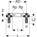 Geberit 619690001 FlowFit Anschlusswinkel 90Gr