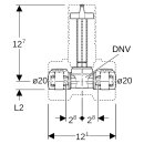 Geberit 619871001 FlowFit UP-Kugelhahn m. D&auml;mmung