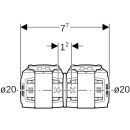Geberit 620011001 FlowFit Kupplung PPSU, d20