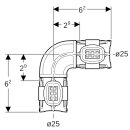 Geberit 620072001 FlowFit Bogen 90Gr, PPSU, d25