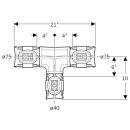 Geberit 620127001 FlowFit T-St&uuml;ck reduziert PPSU