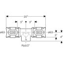Geberit 620156001 FlowFit T-St&uuml;ck mit Innengewinde