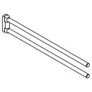 HEWI towel rail System 162, Stainless steel, lg 445 mm, swivel arms