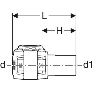 Geberit 620230001 FlowFit Übergang auf Mapress