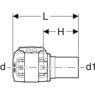 Geberit 620250001 FlowFit Übergang auf Mapress