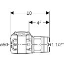 Geberit 620305001 FlowFit &Uuml;bergang mit Aussengewinde