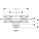 Geberit 620382001 FlowFit &Uuml;bergangs-T-St&uuml;ck mit