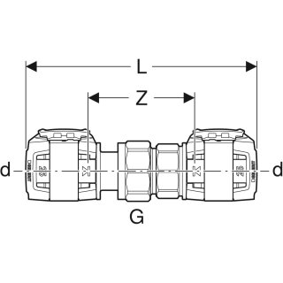 Geberit 620571001 FlowFit Verschraubung SiBr, d20