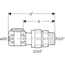 Geberit 620581001 FlowFit &Uuml;bergangsverschraubung mit AG