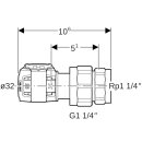 Geberit 620613001 FlowFit &Uuml;bergangsverschraubung mit IG