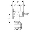 Geberit 620832001 FlowFit Doppelanschlusswinkel 90Gr