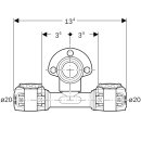 Geberit 620951001 FlowFit T-Anschlusswinkel 90Gr