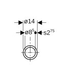 Geberit 649001002 Systemrohr PB d14 L:50m