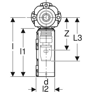 Geberit 649481003 PushFit Anschlussdose 90Gr