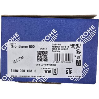 GROHE 34561000 Mitigeur thermostatique de douche Grohtherm 800 34561 sans raccords chrome