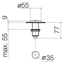 Dornbracht 10713970-08 AIR SWITCH Bedienknopf Serienneutral