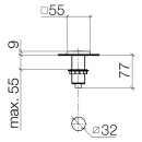 Dornbracht 10714970-08 AIR SWITCH Bedienknopf Serienneutral